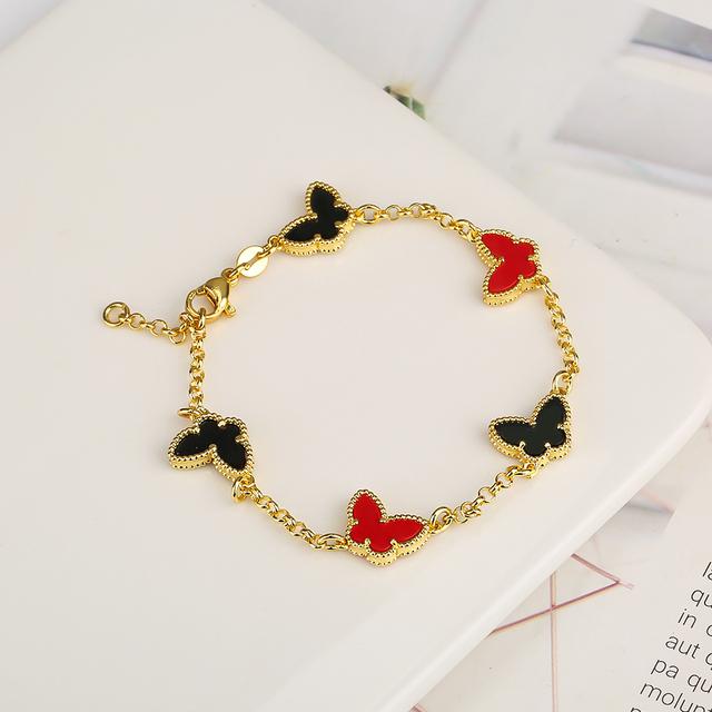 INS Hot Selling New Insect Butterfly Bracelet Personalized Natural Stone Adjustable Bracelet For Woman Girl Zircon Daily Wear