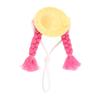 Soft Pet Miniature Hat with Long Braids For Guinea Pigs Hamsters Photo Props Costume Accessories For Cockatiels Parrots