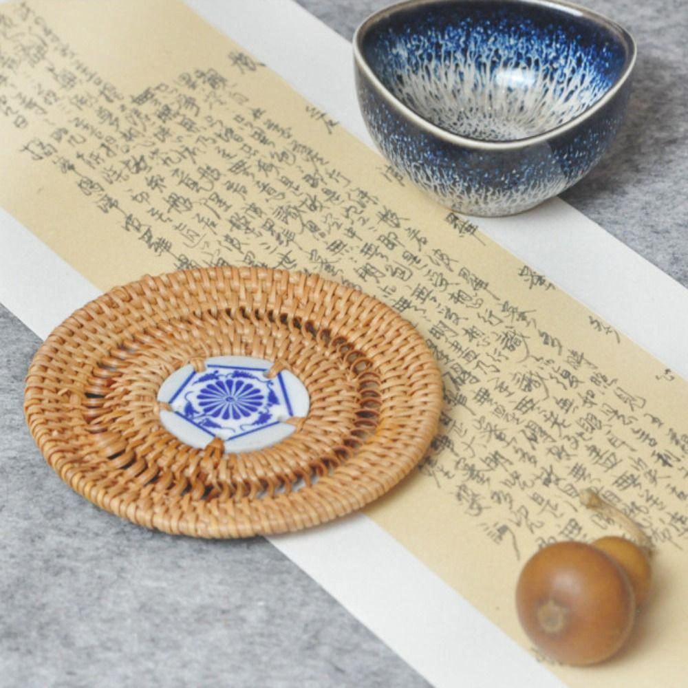 Handmade Teacup Mat Heat Insulation Drink Cup Mat Multipurpose Placemat  Bar