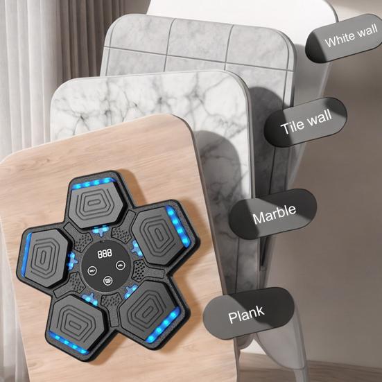 Muziek Boksmachine met Handschoenen Wandmontage Snelheidsmodi Verstelbaar LED-Display Elektronische Bokstrainer Doel Stootkussen Trainingsapparatuur