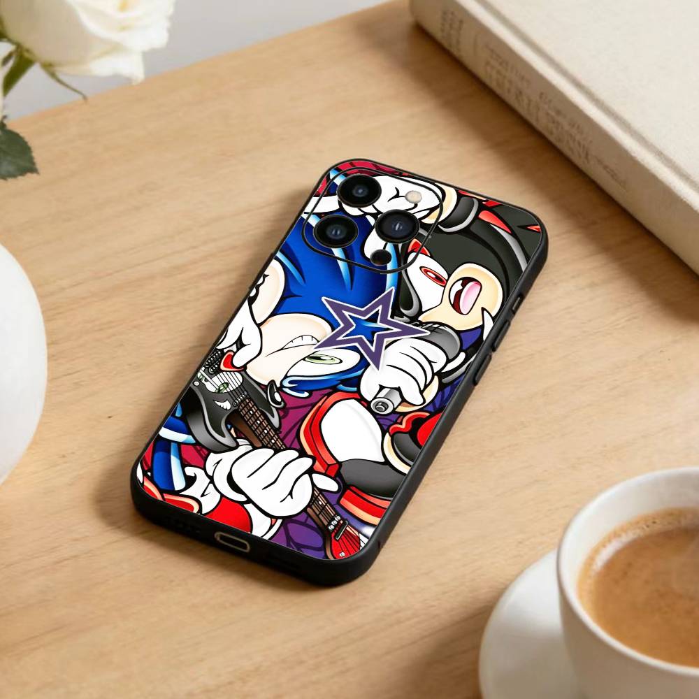 G-Shadow the Hedgehog Phone Case For iPhone 17 16 15 14 13 12 Max Plus Silicone Black Cover