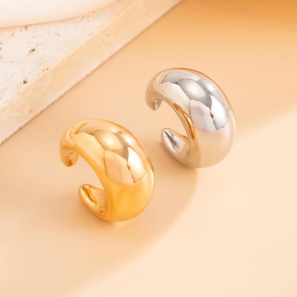 Europäisch-Amerikanischer Kalter Stil Geometrische Spirale Wassertropfen Ohrklemme