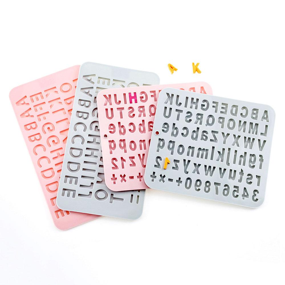 Silicone world DIY Letter Number Silicone Chocolate Mold Baking Tools Silicone Cake Mold Jelly Candy Mold 3D Clay Resin Mold