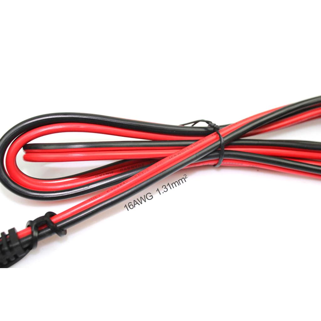 2FT 16AWG Battery Alligator Crocodile Clip to SAE Connector Extension Cable 12V SAE Quick Release Adapter Cable