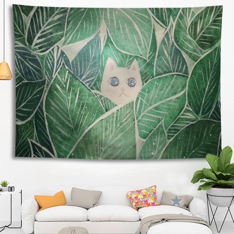 Custom High Quality Palm Leaf Hanging Tapestry Home Party Decoration Tapestries Photo Background Cloth Table Cloth Wall Tapes