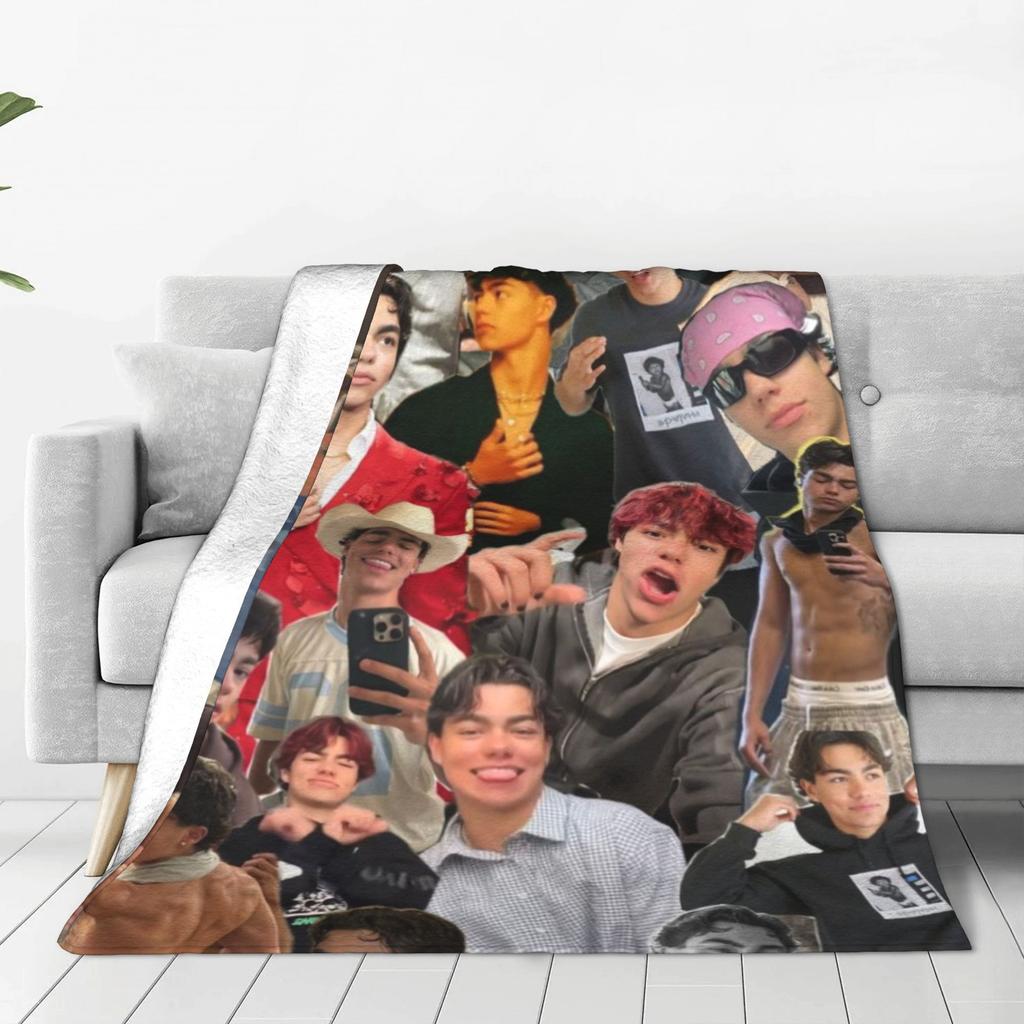 Malachi Barton Actor Tour Flannel Blanket Spring Throw Blanket For Boy Girl Home Decor Pattern Bedspread Sofa Bed Cover