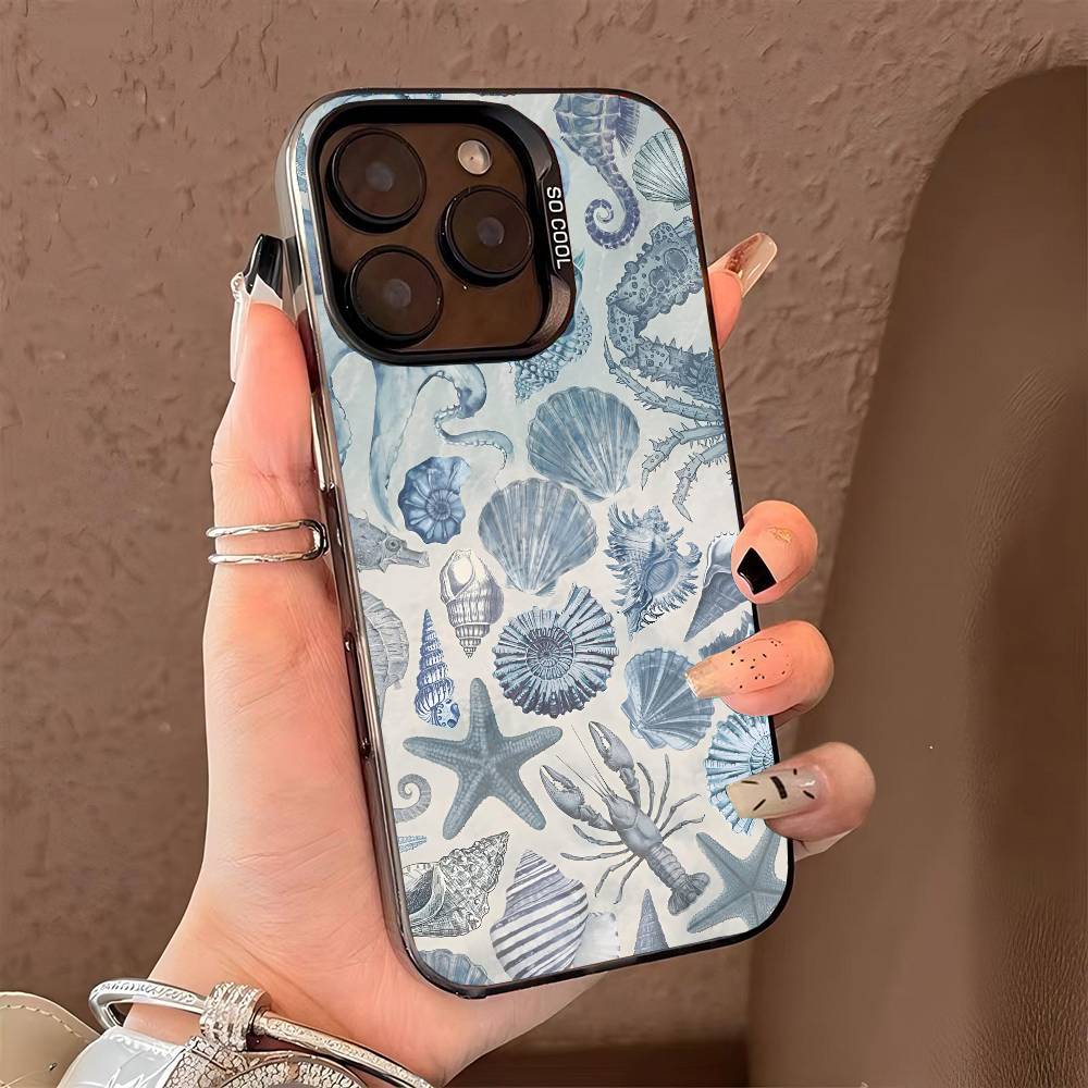 GETO SEA phone case for iPhone 17 17Air 16 15 14 13 12 11 Pro Max Plus Colorful Silver