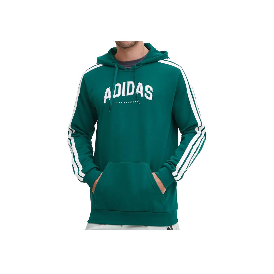 

Adidas Comfortable Casual Versatile Hooded Long Sleeve Sweatshirt Men Sweatshirt Green JV6506 XL