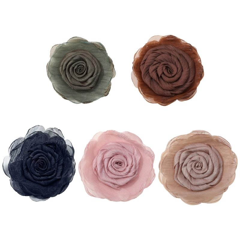 Elegant Flower Brooch Hair Clip Flower Hairpin Stylish Accessory Fashion Lapel Pin Headpieces Gift for Fashion Lover