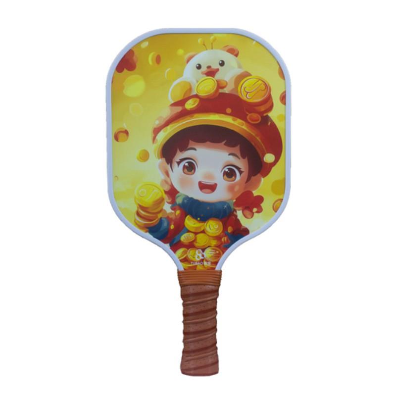 Kids Pickleball Paddle Set With 4 Balls Net Bag Lightweight Honeycomb Composite Outdoor Family Sport