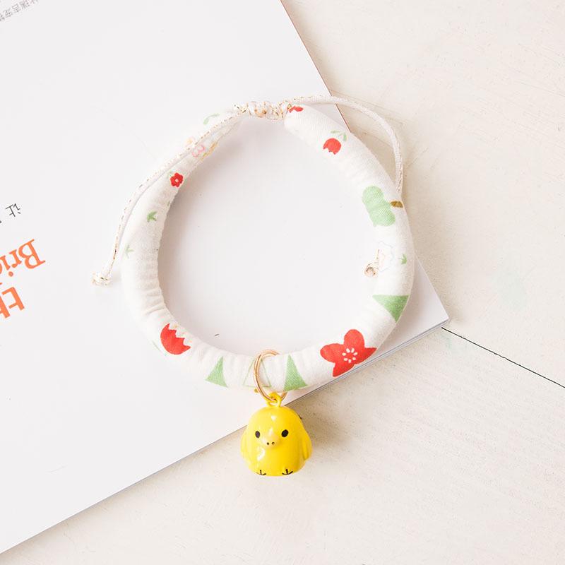 Japanese Japanese Zephyr Pet Collar Cute Little Strawberry Bells Cute Adjustable Accessories Cat and Dog Supplies