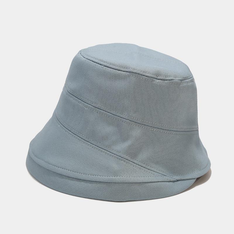 Korean Front Long Back Short Basin Hat Female Tide Casual Simple Cotton Breathable Sun Hat Foldable Bucket Hat