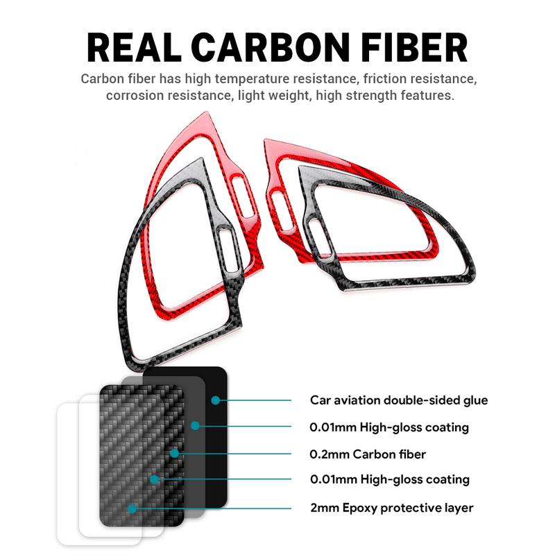 Real Soft Carbon Fiber Sticker For Kia Stinger CK 2019 2020 2021 2022 2023 LHD RHD Car Instrument AC Outlet Trim Accessories.