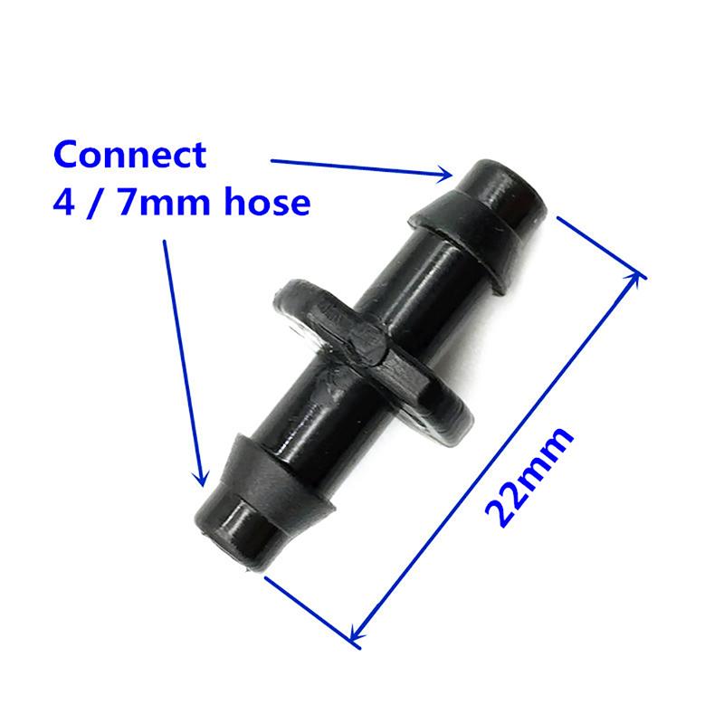 1/4" Double Barb Straight Water Hose Connectors Agricultural Garden Irrigation Hose Fittings Industrial Cooling System 50 Pcs