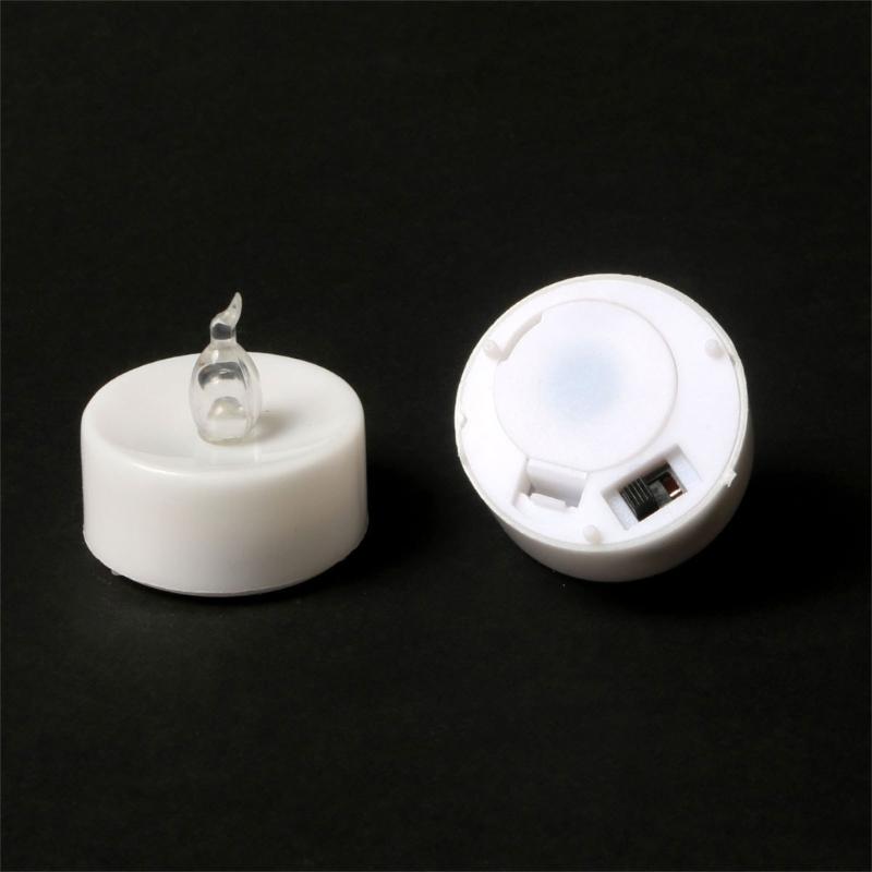 12 Count Clip Flameless LED Tealight Realistic Flame Decoration For Vases Tables Reusable Battery Candle