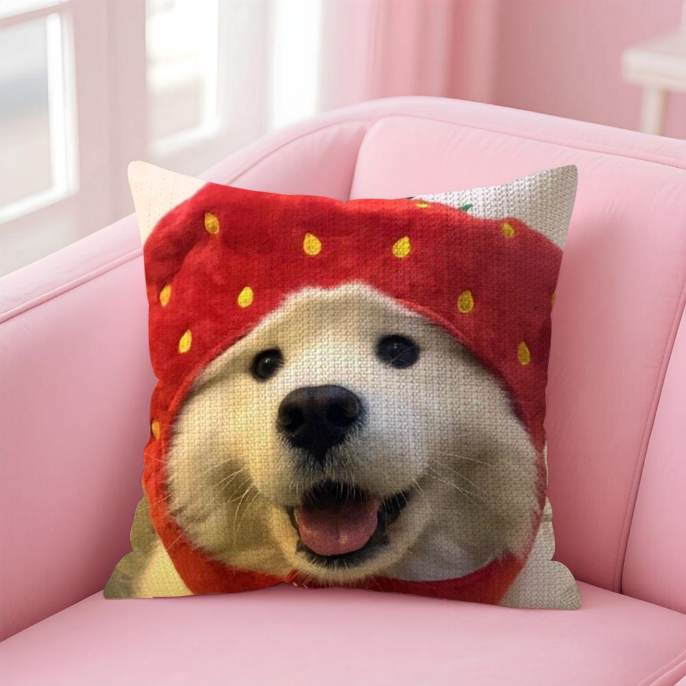 

Funny Cute Dog Cat Cushion Cover Natural Linen Pillow Case DoubleSided Print Decorative Sofa Pillowcase Home Decor Gift 30x30cm