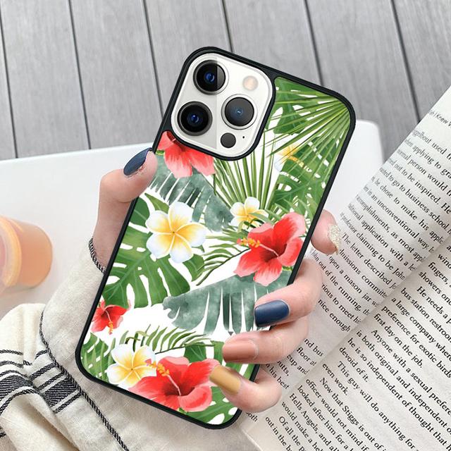 Tropical leaves Phone Case For iPhone 17 Air 16 pro max 15 14 plus 12 13 Soft Bumper Shell Cover coque
