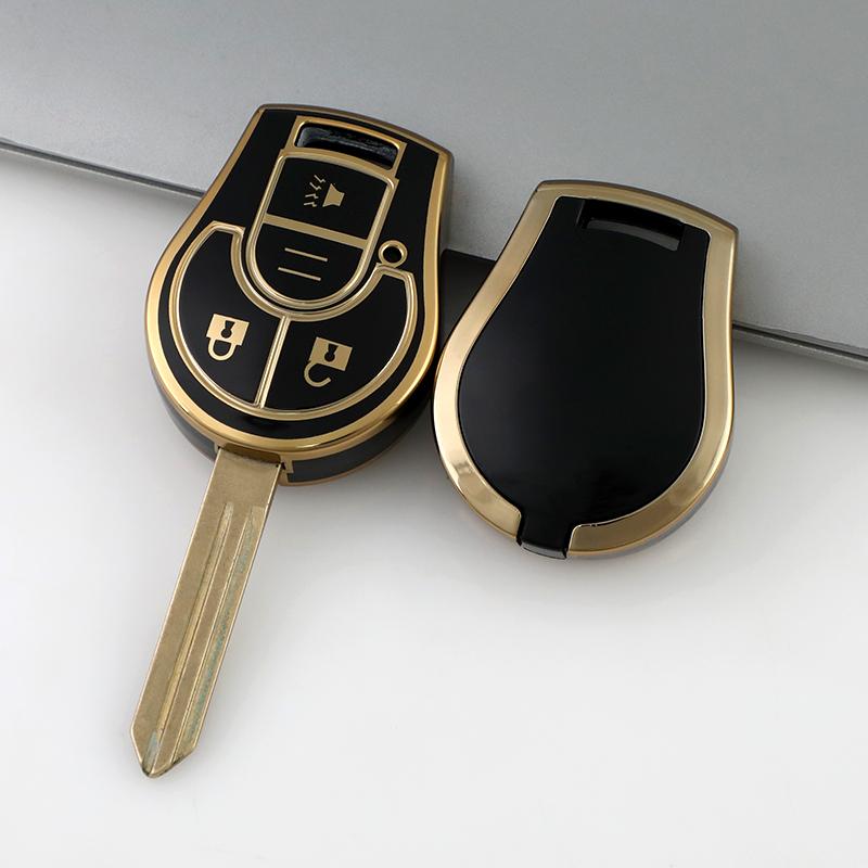 Premium Soft TPU Car Key Case Cover Shell for Nissan Sylphy MARCH TIIDA X-TRAIL Qashqai KICKS SUNNY Key Rings Keychain Bag