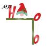 Decorazione Murale Natalizia da Interno, Segno Angolare in Legno per Porta di Natale, Ornamento Festivo a L da Appendere, Regalo per Festa in Casa, Babbo Natale Renna Pan di Zenzero