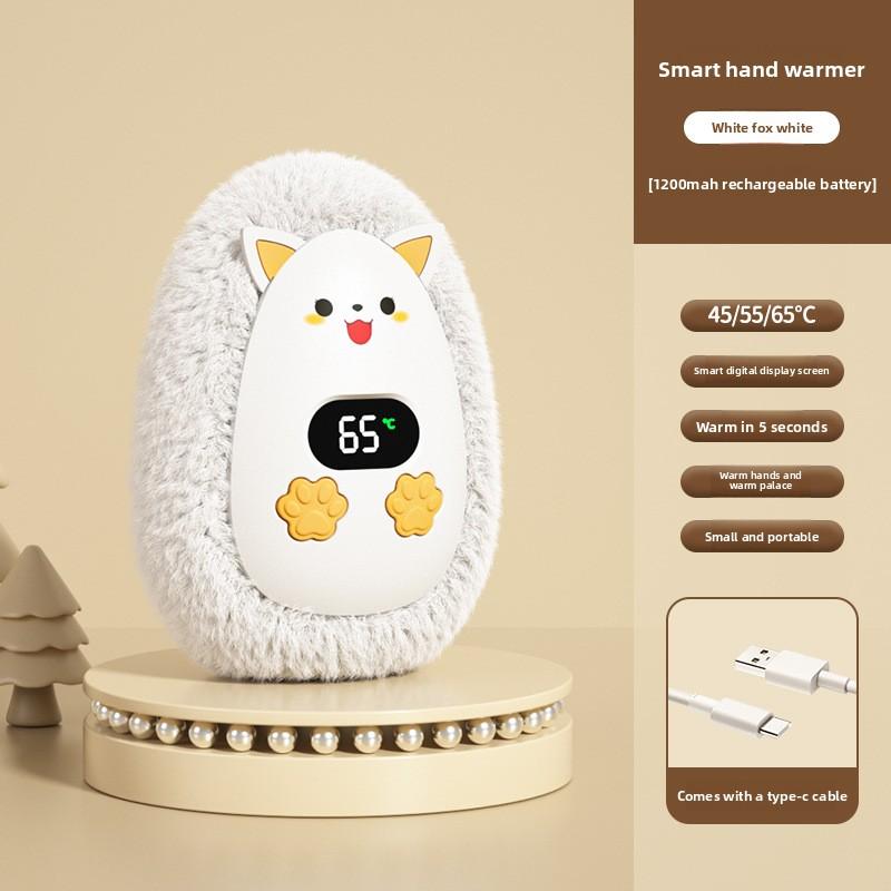 

Мультяшный плюшевый теплый карманный обогреватель Мини портативный цифровой обогреватель USB зарядка Самонагревающийся подарок для девушки 1 pc белый