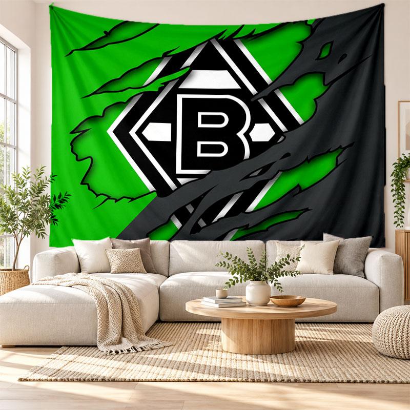 Borussia Mönchengladbach Wall Tapestry, Soft Fabric Wall Hanging, Decorative Backdrop For Bedroom Home Wall Art