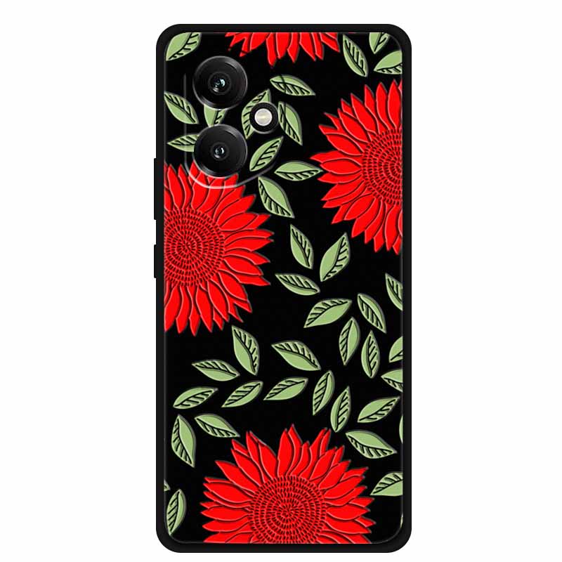 For Honor 400 5G Case 3D Flowers Emboss Soft Silicone Phone Case For Honor 400 Back Cover Bumper Funda Protective New Shell Bag