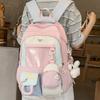 Junior High School Student Schoolbag Girl Cute Japanese Transparent Pain Bag Large Capacity Travel Backpack Student Backpack Tide