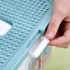 Aufbewahrungsbox für Kinder mit Bausteinen, stapelbar, Aufbewahrungskoffer, verstellbar, Behälter für Kleinigkeiten, Kosmetikbox mit Griff, Spielzeug-Organizer