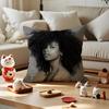Alicia Keys Album Cushion Cover Anti-dustmite Pillowcase Invisible Zipper Silky Short Plush Sofa Cushion Cover
