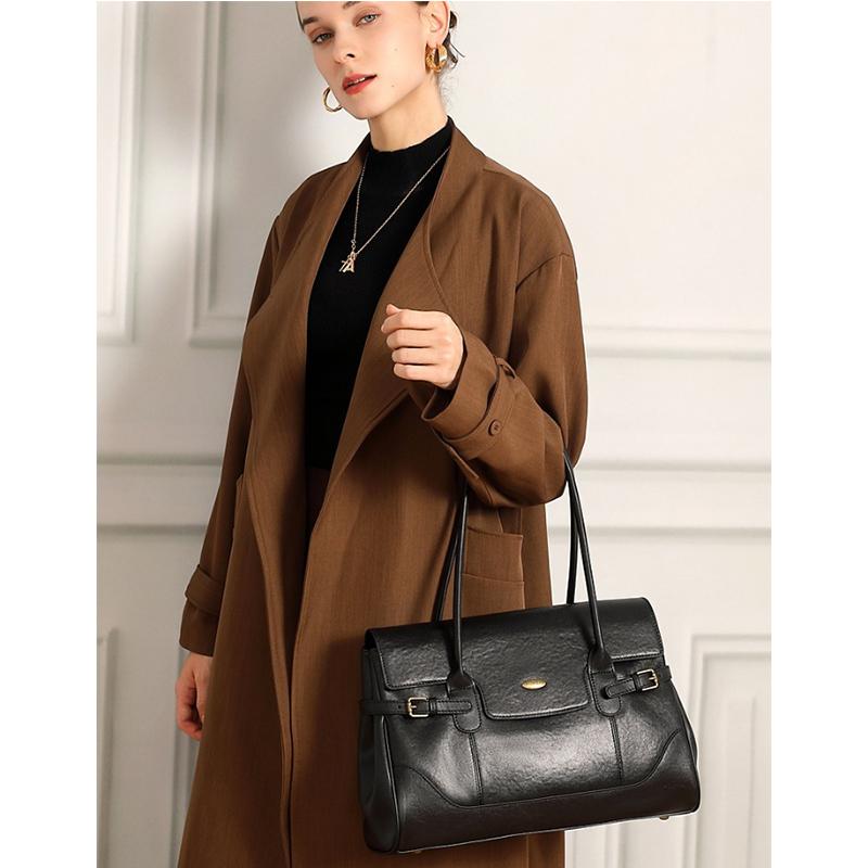 Top da Donna Borsa Sottobraccio in Vera Pelle Borse a Mano di Lusso da Donna in Vera Pelle Borse Tote da Pendolarismo ad Alta Capacità