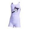 ZOKE Kuromi Girls' One-Piece Flat-Leg Training Swimsuit