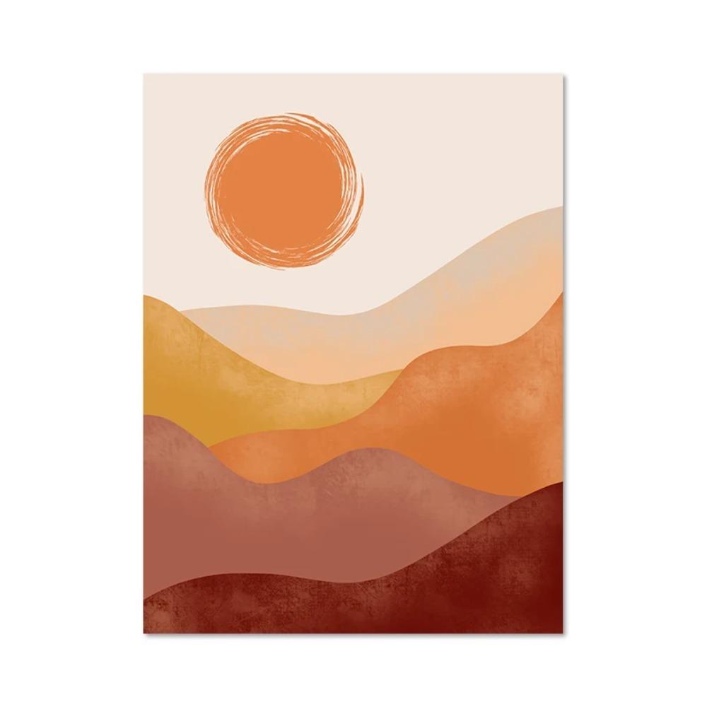 

Абстрактное настенное искусство цвета жженого апельсина, холст, живопись, терракотовый, радужный, минималистичные постеры с рисунком одной линией, бохо домашний декор 21cm×30cm NoFrame