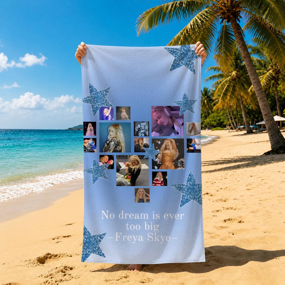 Singer F-Freya Skye Towel Towel Soft Pool Gift For Travel Gym Shower Cool Camping Quick Dry Sports Large Beach Towel