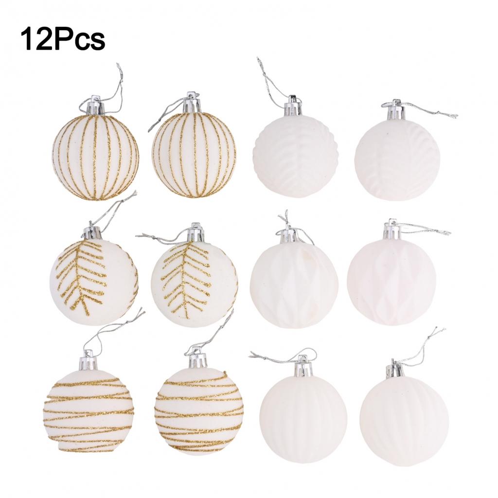12PCS Classic Christmas Balls Perfect for Tree and Event Ornamentation