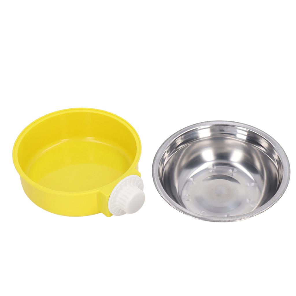 Hanging Pet Food Bowl Stainless Steel Thickening Fixed Pet Cage Single Bowl for Cats Dogs