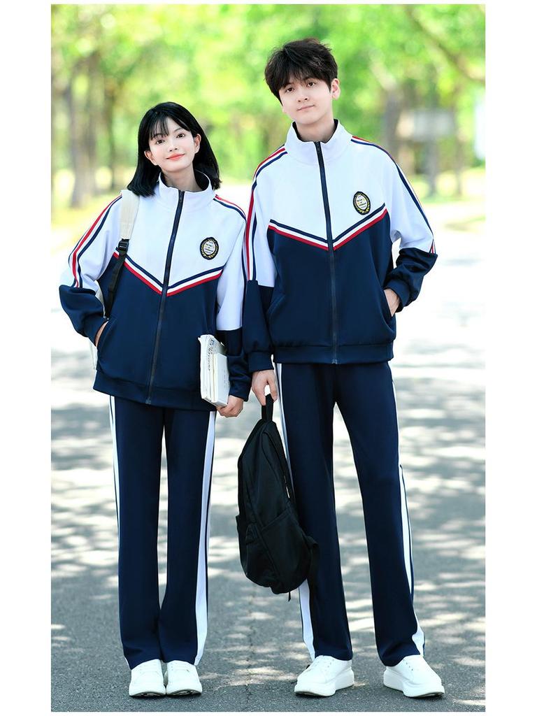 Academy-Style Junior High School Autumn Sportswear Set – Three-Piece Casual Uniform