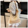 Holiday Style Woven Bag Women's New Knitted Hollow Shoulder Bag Fashionable Large-capacity Messenger Bag Beach Bag