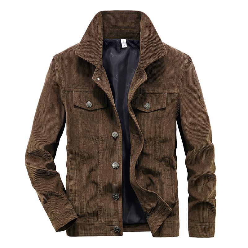 Spring and Autumn Streetwear Men Coat Smart Stand Collar Male Coat Men's Clothing Corduroy Jacket Korean Fashion Casual Jackets