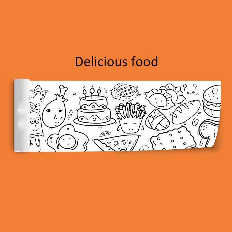 30*89cm Rolos de Grafite para Crianças Extra Longo Jardim de Infância Bebê Rolo Colorido Ferramenta de Desenho Papel Brinquedos Educacionais