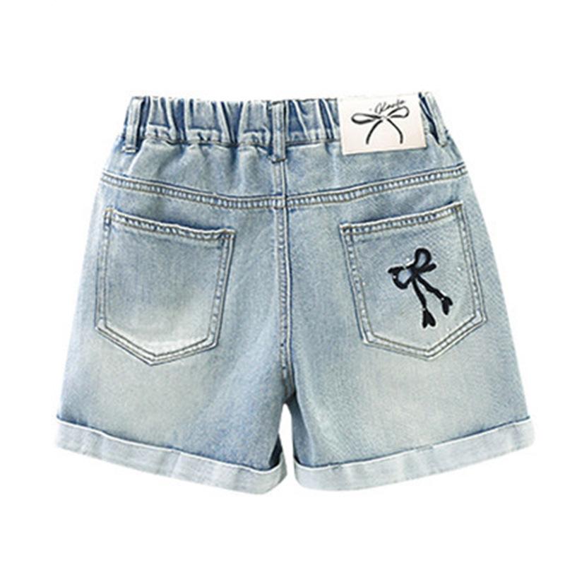 Girls' Denim Shorts for Summer Loose Pants Breathable Denim Pants