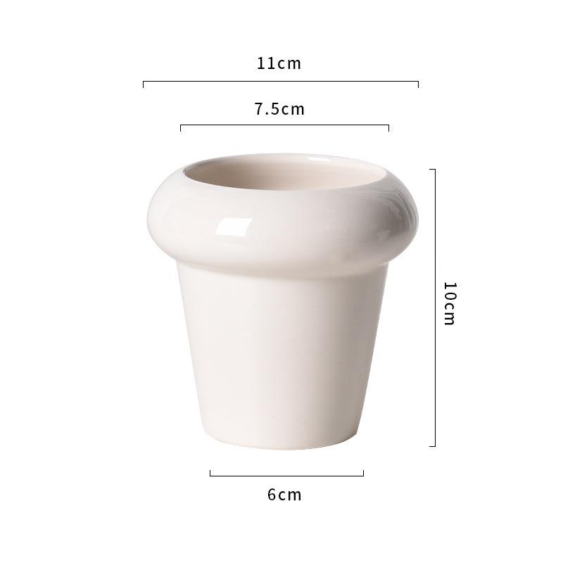 Ceramic Flowerpot Indoor Plants Pots European Flowerpot Simple Succulent Plants Planter Container Small Bonsai Home Decoration
