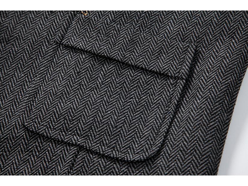Herren Vintage Fischgräten-Tweedweste mit Pferdeketten-Detail