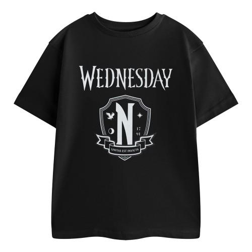 Wednesday Girls Unitas Est Invicta Short-Sleeved T-Shirt