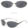 Frameless Star Sunglasses Y2k Ladies Vintage Trimmed Metal Sunglasses