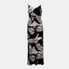 Women's Leaf Print Maxi Dress with Straps