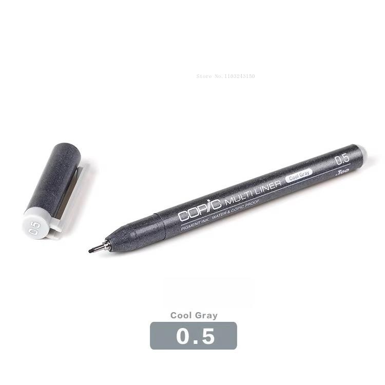 Japanese Colored Hook Line Pen Waterproof Art Supplies Anime Architectural Design Ink Tube Drawing Pen Watercolor Outline Marker