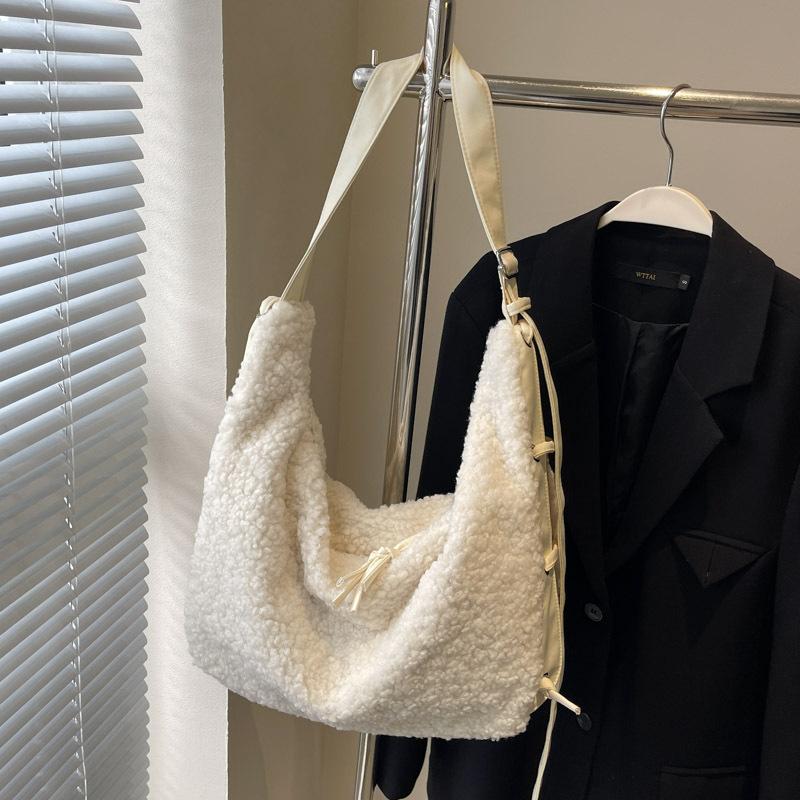 

Сумка из овечьей шерсти с леопардовым принтом женская большой вместимости новая осенне-зимняя повседневная на одно плечо через плечо для работы сумка-пельмень