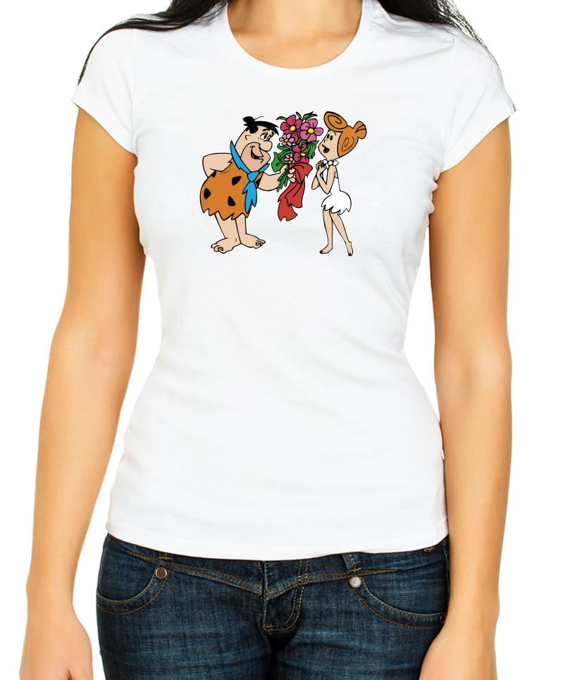 

The Flintstones characters White / Black Women s 3/4 Short Sleeve T-Shirt L027 3XL