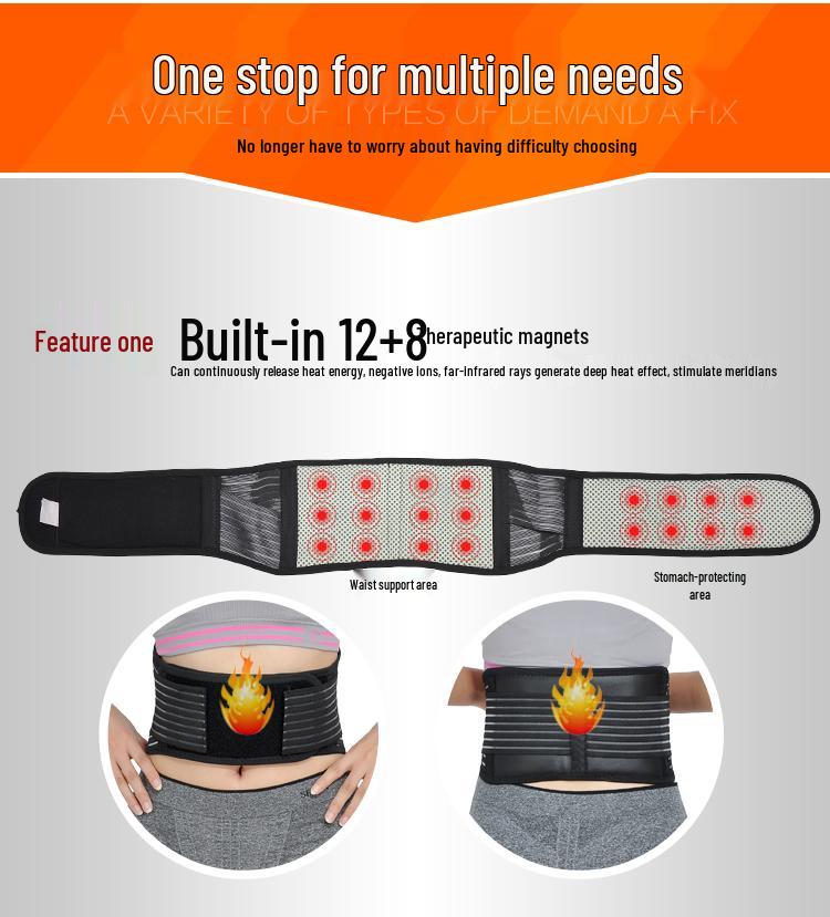 Unisex Medical Grade Lumbar Support Belt for Muscle Strain Relief - Breathable, Year-Round Back Support