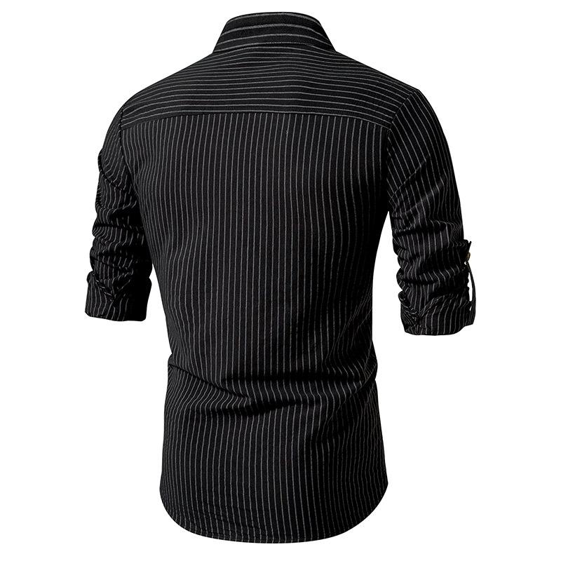 New Spring Men's Fashion Printed Long Sleeve Shirt Casual Versatile Daily Wear Top